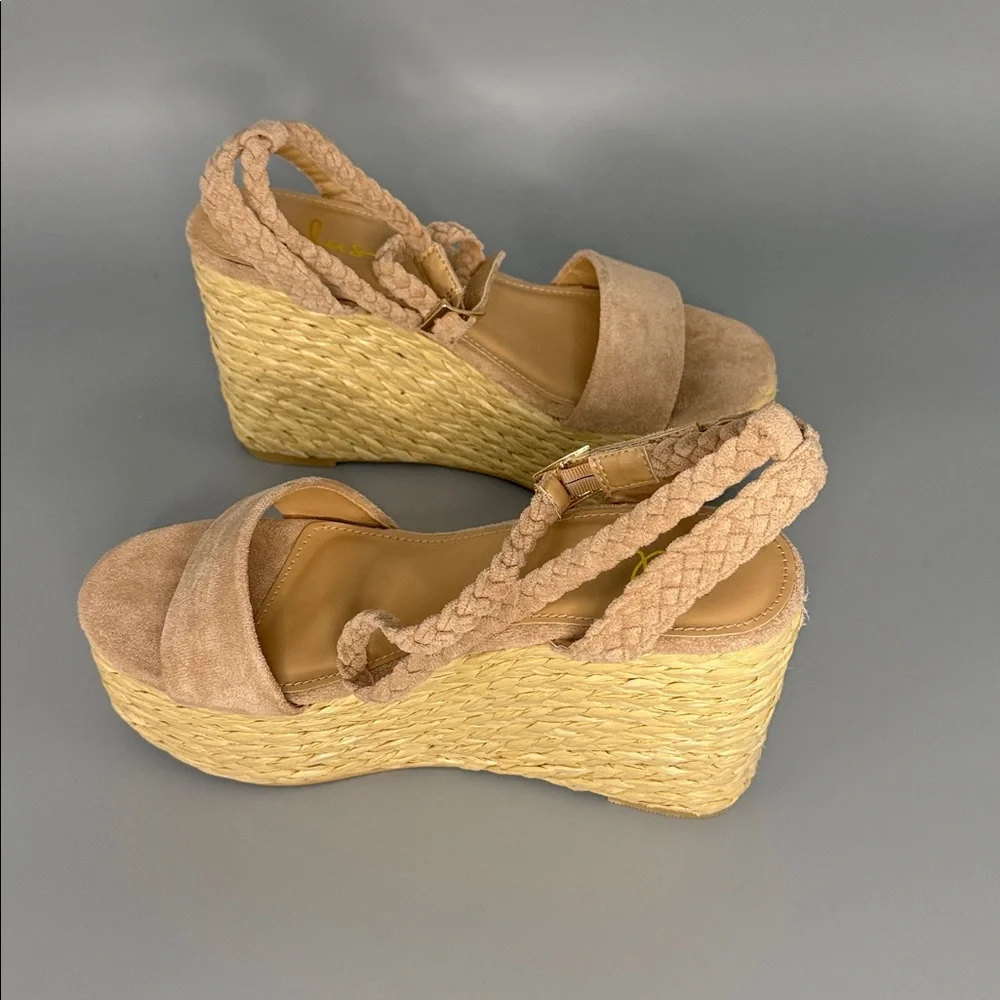 Lulus | Sz 7.5 Braided Espadrille Platform‎ Wedge Sandals